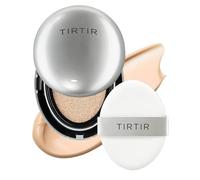TIRTIR Mask Fit Aura Glow Silver Cushion Foundation | Semi-glow Finish, Natural Coverage, Moisturizing, Lightweight, Korean cushion foundation (#21N Ivory, Full Size, 0.63 Fl Oz)