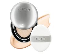 TIRTIR Mask Fit Aura Glow Silver Cushion Foundation | Semi-glow Finish, Natural Coverage, Moisturizing, Lightweight, Korean cushion foundation (#15C Fair Porcelain, Full Size, 0.63 Fl Oz)