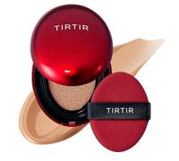 TIRTIR Mask Fit Red Cushion Foundation | Full coverage, Weightless, Skin fit, Satin Glow Finish, Korean Makeup, beauty, Tattoo cover up, Buildable (#29C Taupe Beige, 18g)