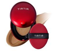 TIRTIR Mask Fit Red Cushion Foundation | Full coverage, Weightless, Skin fit, Satin Glow Finish, Korean Makeup, beauty, Tattoo cover up, Buildable (#43N Deep Cocoa, 0.63 Fl Oz)