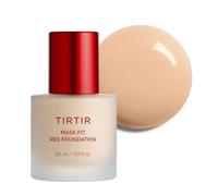 TIRTIR Mask Fit Red FoundationㅣLong Lasting Flawless Coverage, Energy Essence, Lightweight, Hydrating, Pore-Blurring, Breathable Satin Finish, Makeup, Radiant Skin, #22N Shell Beige, 1.01 Fl Oz