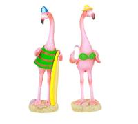 Tirzah Pink Flamingo Sculpture Hawaiian Flamingo Statues Collectible Figurines Ornaments for Home Bookshelf Garden Patio Lawn Funny Outdoor Decor (Romantic Flamingo)