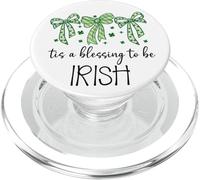 Tis a Blessing to be Irish Blessings St Patricks Lucky Women PopSockets PopGrip for MagSafe