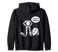 Tis But A Scratch Funny Medieval Knights Armor Round Table Zip Hoodie