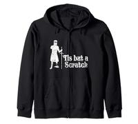 Tis But A Scratch Knighthood Holy Grail Warrior Funny Knight Zip Hoodie
