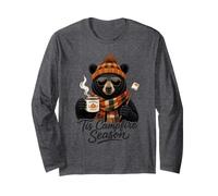 Tis Campfire Season Autumn Bear Pumpkin Spice Mug Camping Long Sleeve T-Shirt