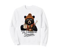 Tis Campfire Season Autumn Bear Pumpkin Spice Mug Camping Sweatshirt