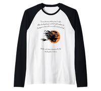 Tis Now The Witching Time of Night Shakespeare Quote Black Raglan Baseball Tee