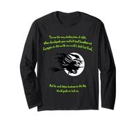 Tis Now The Witching Time of Night Shakespeare Quote Green Long Sleeve T-Shirt