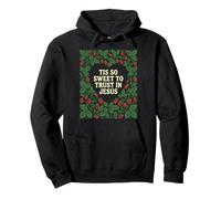 Tis So Sweet To Trust In Jesus Strawberry Heart Christian Pullover Hoodie