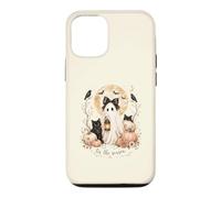 Tis the Halloween Season Cute Ghost Cats Pumpkin Minimalist Case for iPhone 12/12 Pro