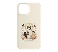 Tis the Halloween Season Cute Ghost Cats Pumpkin Minimalist Case for iPhone 14