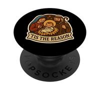 Tis The Reason Jesus Christ Christian Christmas Nativity God PopSockets Adhesive PopGrip