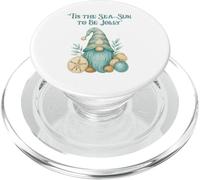 Tis The Sea-Sun Funny Christmas Gnome PopSockets PopGrip for MagSafe