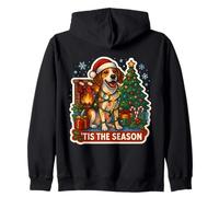Tis The Season American Foxhound Dog Merry Christmas Mom Dad Zip Hoodie