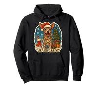 Tis The Season American Hairless Terrier Dog Merry Christmas Pullover Hoodie