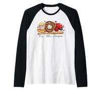 Tis The Season Baseball Game - Eat Sleep Baseball Repeat Raglan Baseball Tee
