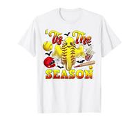 Tis The Season Boo Ghost Softball Lover Halloween Costume T-Shirt