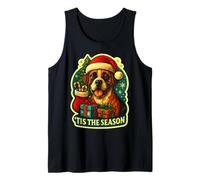 Tis The Season Boxer Dog Merry Christmas Tree Mom Dad Parent Tank Top
