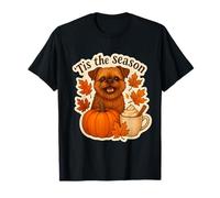 Tis The Season Brussels Griffon Dog Fall Autumn Pumpkin Cute T-Shirt