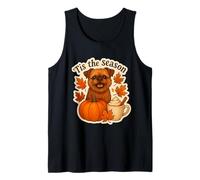 Tis The Season Brussels Griffon Dog Fall Autumn Pumpkin Cute Tank Top