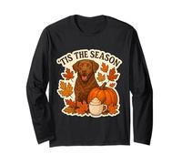 Tis The Season Chesapeake Bay Retriever Dog Fall Autumn Cute Long Sleeve T-Shirt