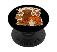 Tis The Season Chesapeake Bay Retriever Dog Fall Autumn Cute PopSockets Adhesive PopGrip