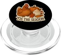 Tis The Season Chicken Hen Fall Autumn Pumpkin Owner Leaves PopSockets PopGrip for MagSafe