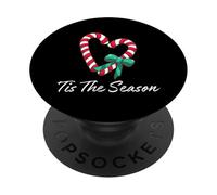 Tis The Season Christmas Candy Cane Sweet Tooth Candy Lovers PopSockets Swappable PopGrip