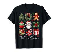 Tis The Season Christmas Santa Gingerbread Xmas Tree Pajamas T-Shirt