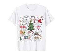 Tis The Season Christmas Tree Santa Claus Baking Cookies T-Shirt