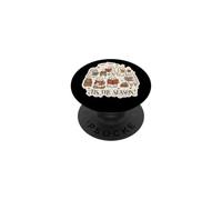 Tis The Season Cute Ghost Book Readers Fall Autumn Bookish PopSockets Adhesive PopGrip