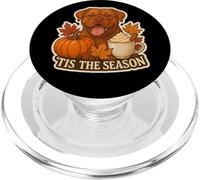 Tis The Season Dogue de Bordeaux Dog Fall Autumn Pumpkin Cup PopSockets PopGrip for MagSafe