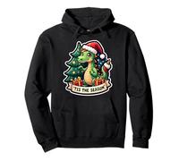 Tis The Season Dragon Christmas Tree Festive Kids Boys Cute Pullover Hoodie