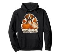 Tis The Season English Foxhound Dog Fall Autumn Pumpkin Cup Pullover Hoodie