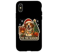 Tis The Season English Foxhound Dog Merry Christmas Mom Dad Case for iPhone X/XS