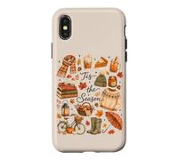 Tis The Season Fall Cozy Reading Weather Autumn Collage Case for iPhone X/XS