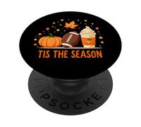 Tis the Season Fall Football Lover Design Gift Men Women PopSockets Adhesive PopGrip
