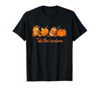 Tis The Season Fall Thanksgiving Autumn Vibes Design Golden T-Shirt