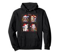 Tis The Season for Cute Postage Stamp Critters Xmas Pullover Hoodie