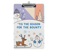 Tis The Season for The Bounty A4 Acrylic Clipboard for Papers Writing Planner, Office Wall Mounted Large Capacity Organizer