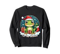 Tis The Season Frog Christmas Tree Festive Xmas X-mas Cute Sweatshirt