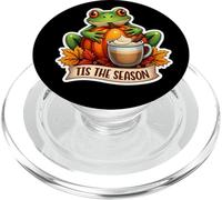 Tis The Season Frog Fall Autumn Pumpkin Leaves Vintage Cup PopSockets PopGrip for MagSafe