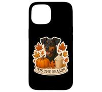 Tis The Season German Pinscher Dog Fall Autumn Pumpkin Spice Case for iPhone 15