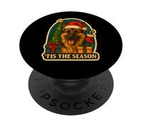 Tis The Season German Shepherd Dog Christmas Mom Dad Owner PopSockets Adhesive PopGrip