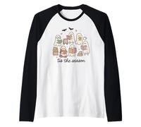 Tis The Season Ghost Readers Cute Halloween Bookish Raglan Baseball Tee