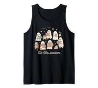 Tis The Season Ghost Readers Cute Halloween Bookish Tank Top