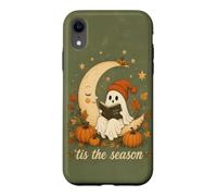 Tis The Season Ghost Reading Spooky Stories Moon Fall Art Case for iPhone XR