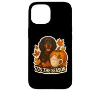 Tis The Season Gordon Setter Dog Fall Autumn Pumpkin Spice Case for iPhone 15