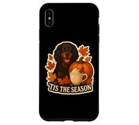 Tis The Season Gordon Setter Dog Fall Autumn Pumpkin Spice Case for iPhone XS Max